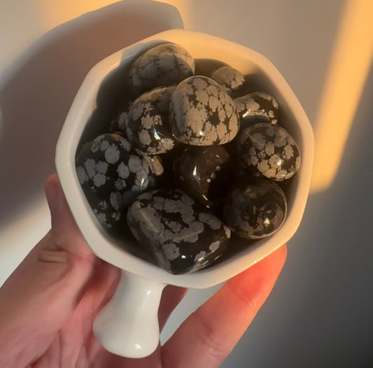 Snowflake obsidian tumbles