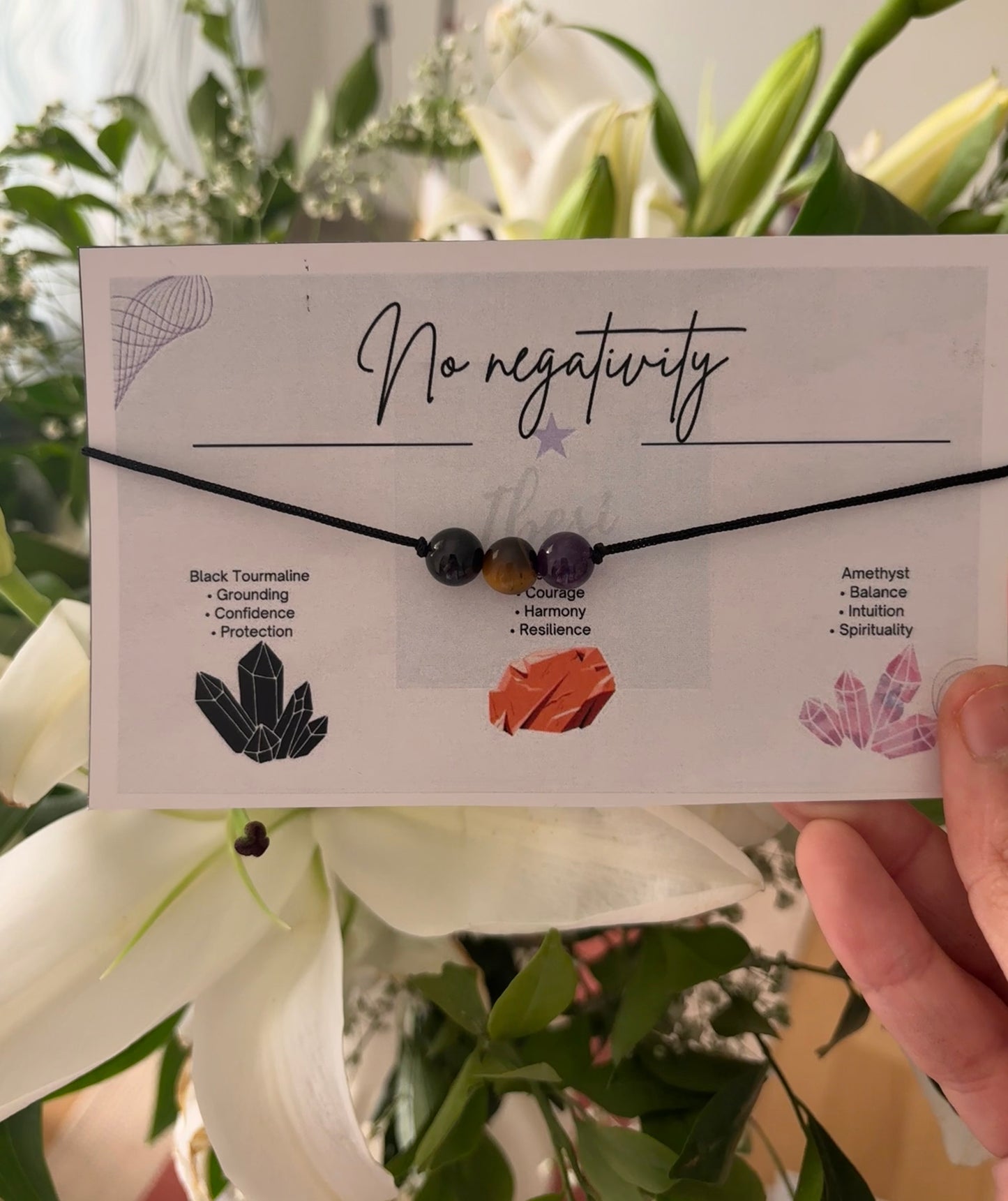 3 bead intention bracelets