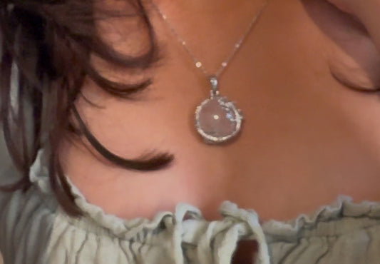 Dragon metal wrap rose quartz pendant