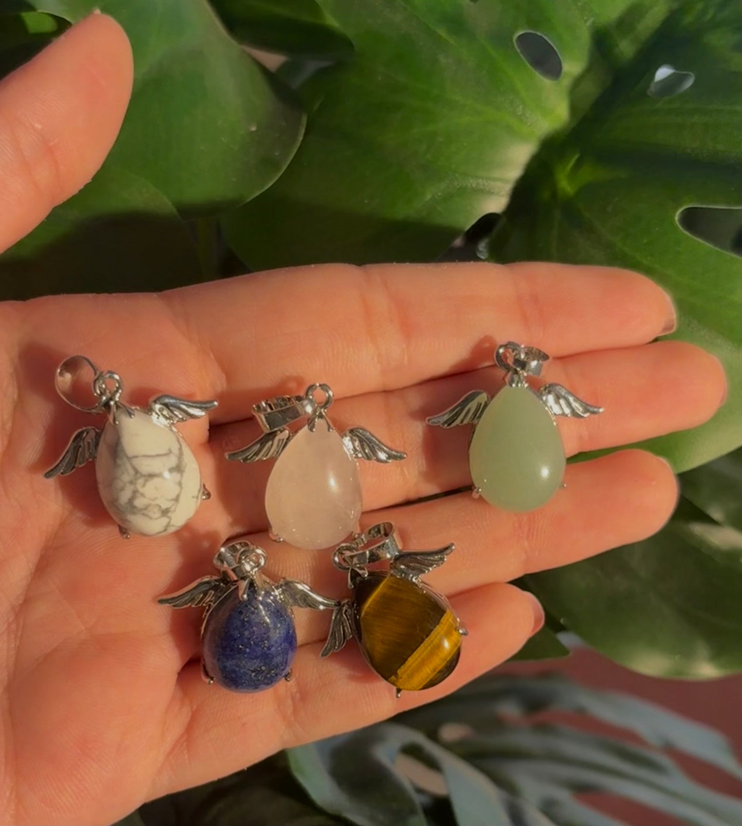Halo drop pendants