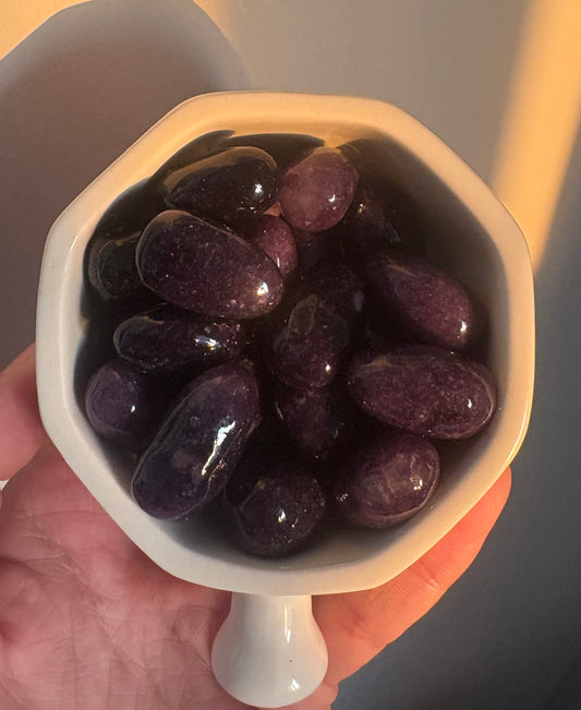 Lepidolite tumbles