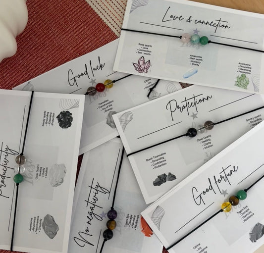 3 bead intention bracelets