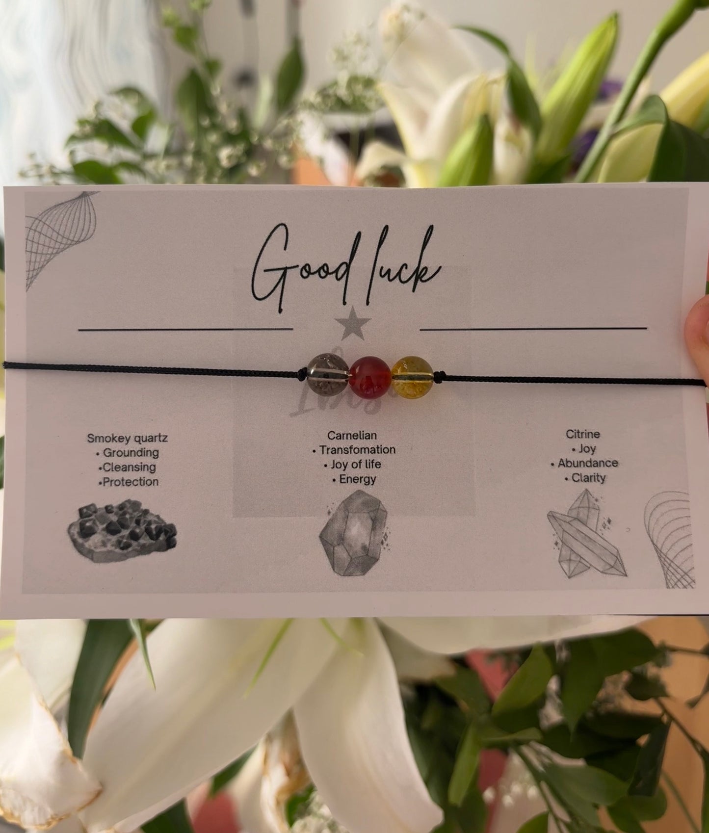 3 bead intention bracelets