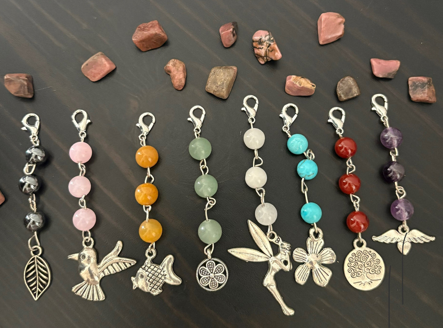 Crystal phone charms