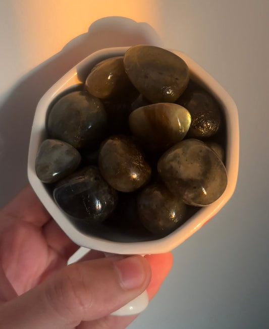 Labradorite tumbles