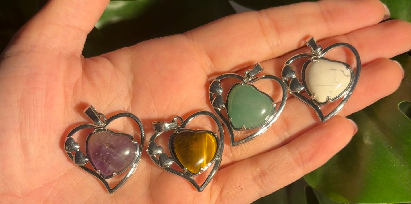 Heart metal pendants