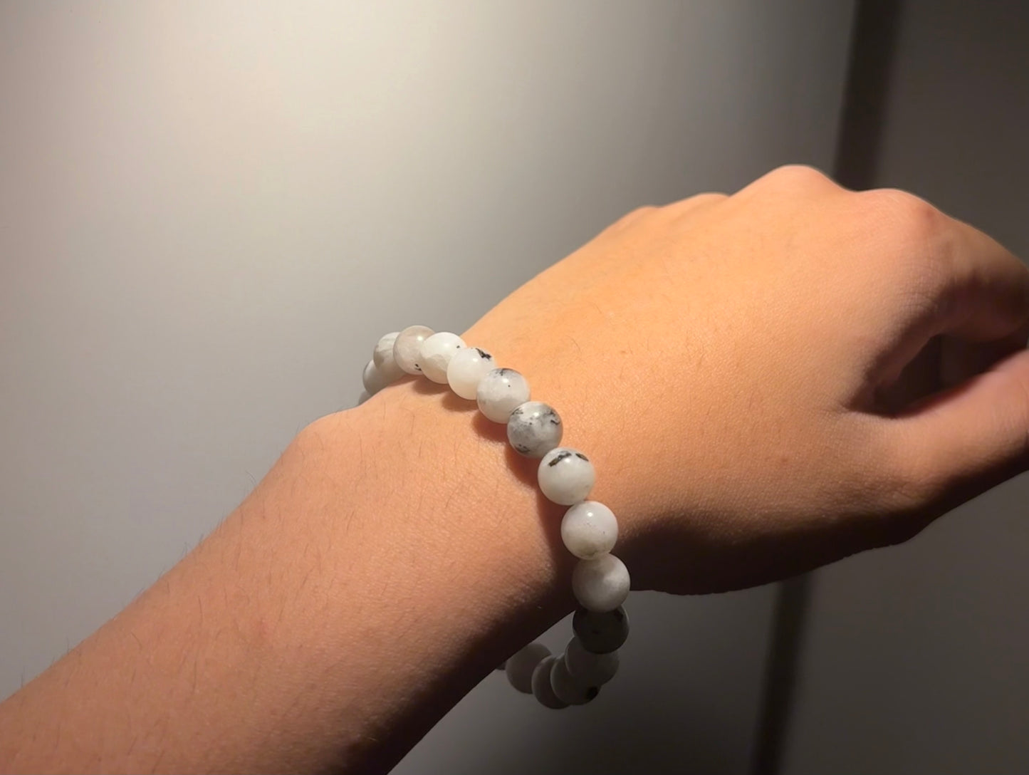 Rainbow moonstone 8 mm bracelet