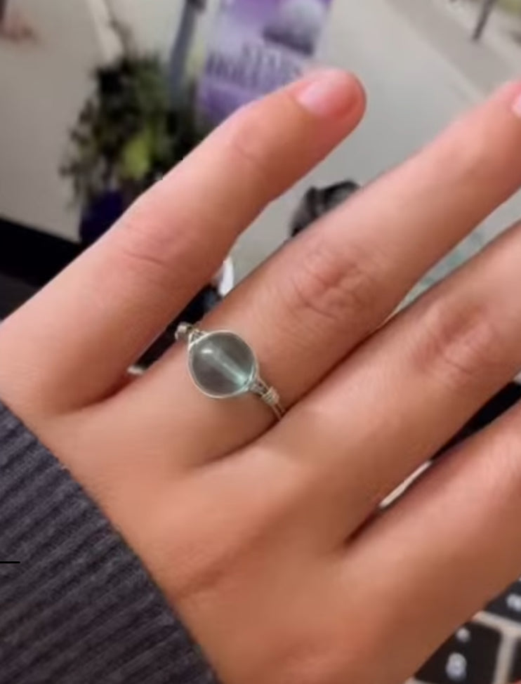 Crystal Wire Wrapped Rings.